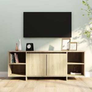 Tv-bänk sonoma ek 130x35x50 cm konstruerat trä