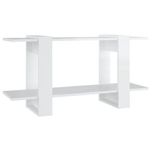 Bokhylla vit högglans 100x30x51 cm konstruerat trä