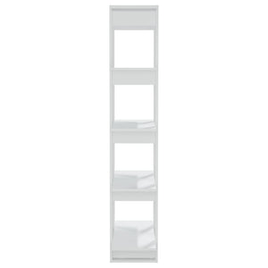 Bokhylla/rumsavdelare vit 80x30x160 cm konstruerat trä