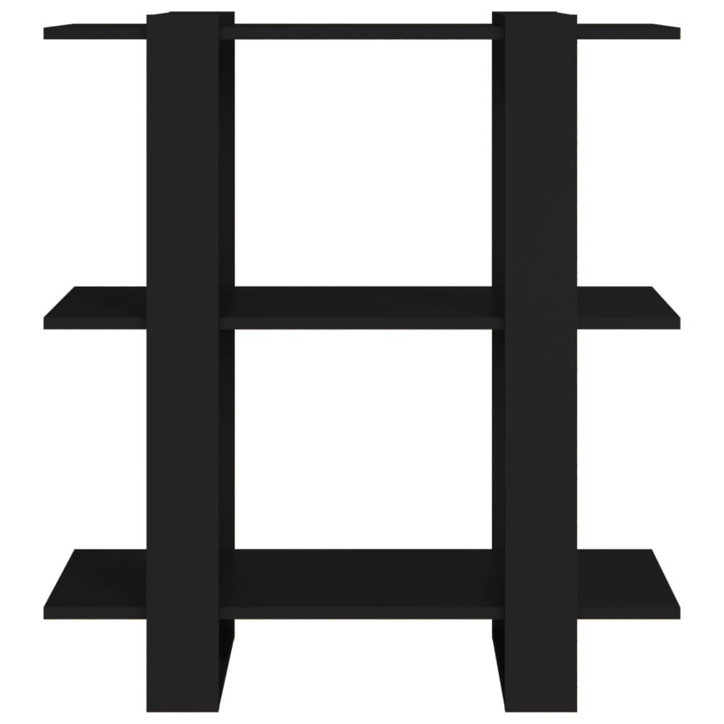 Bokhylla/Rumsavdelare svart 80x30x87 cm