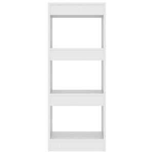 Bokhylla/rumsavdelare vit 40x30x103 cm konstruerat trä
