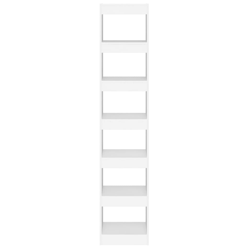 Bokhylla/rumsavdelare vit 40x30x198 cm