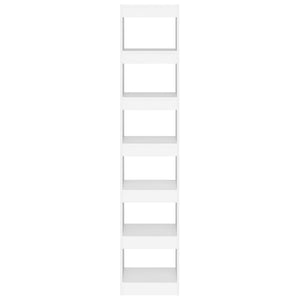 Bokhylla/rumsavdelare vit 40x30x198 cm