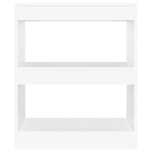 Bokhylla/Rumsavdelare vit 60x30x72 cm