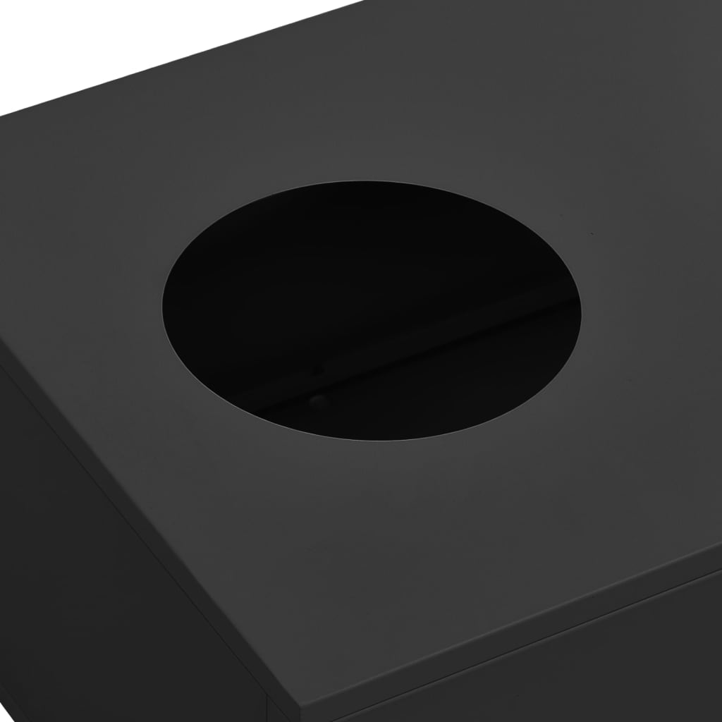 Dokumentskåp med odlingslåda antracit 90x40x125 cm stål