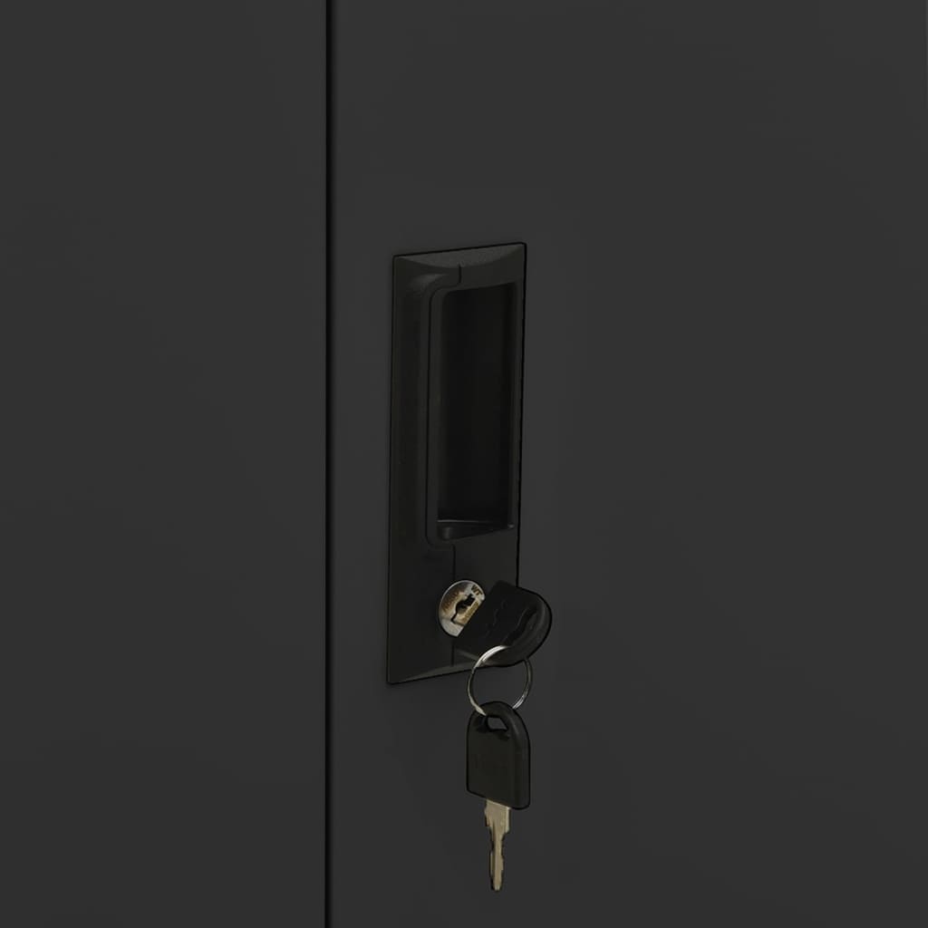 Dokumentskåp med odlingslåda antracit 90x40x125 cm stål