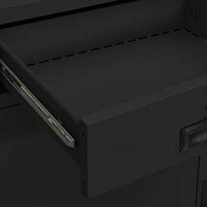 Dokumentskåp med odlingslåda antracit 90x40x125 cm stål