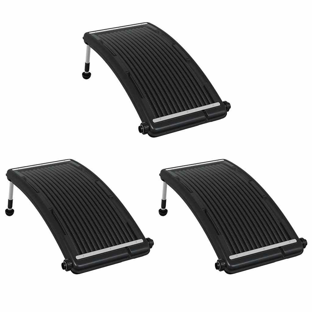 Välvd solpanel för pool 3 st 110x65 cm