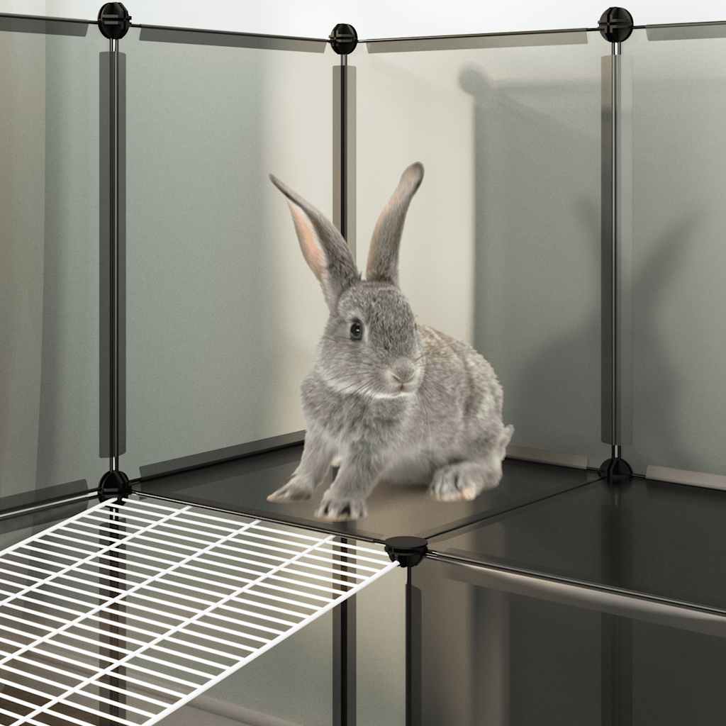 Smådjursbur svart 143x107x93 cm PP och stål