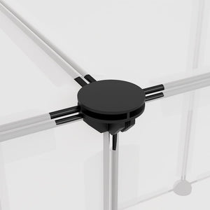 Smådjursbur transparent 143x107x93 cm PP och stål