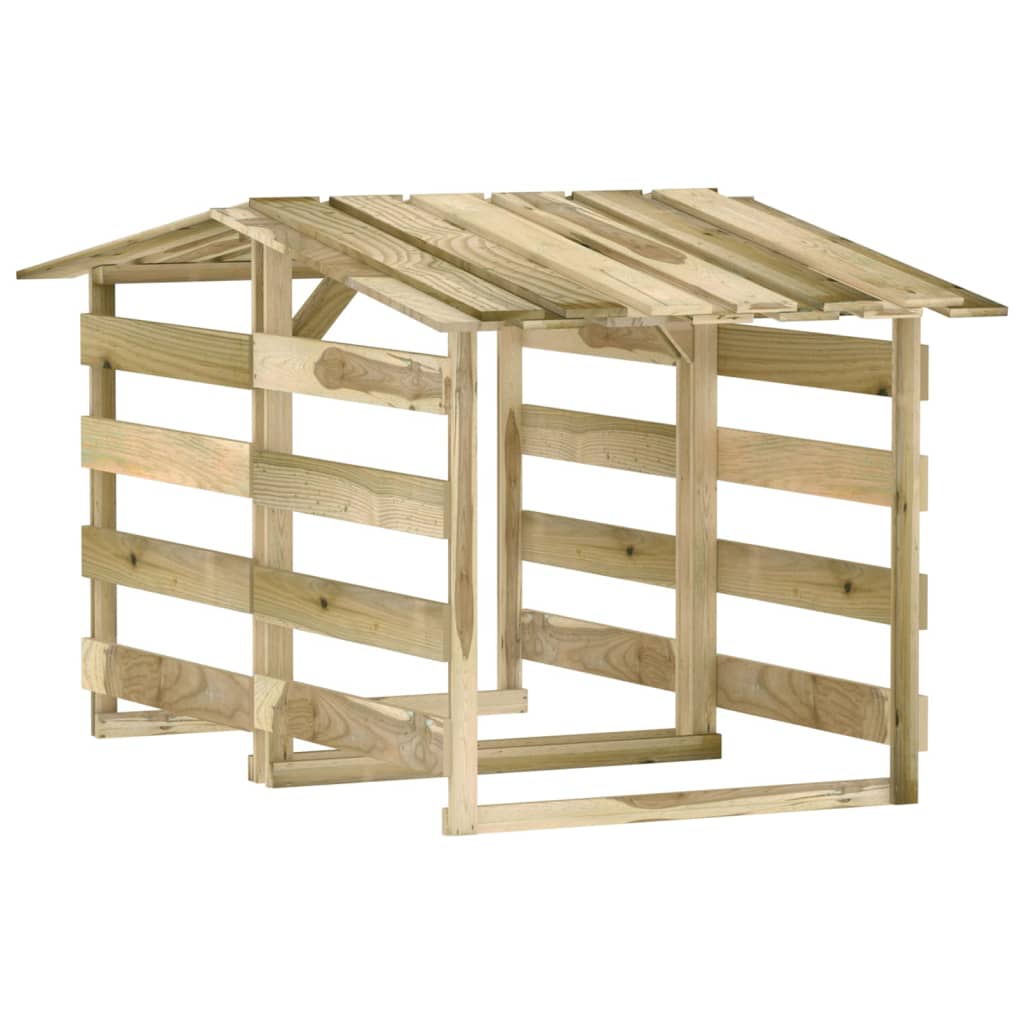 Pergola med tak 2 delar 100x90x100 cm impregnerad furu
