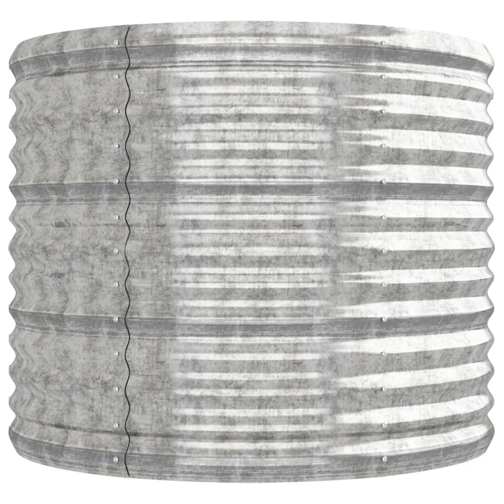 Odlingslåda galvaniserat stål 224x80x68 cm silver
