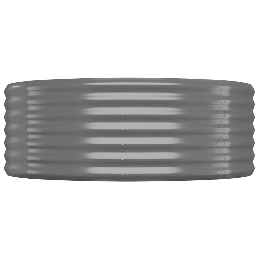 Odlingslåda galvaniserat stål 175x100x36 cm grå