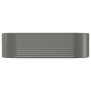 Odlingslåda galvaniserat stål 249x100x68 cm grå