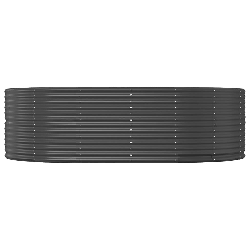 Upphöjd trädgårdsbädd antracit 212x140x68 cm galvaniserat stål