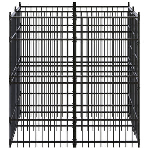 Hundgård för utomhusbruk stål 3,69 m²