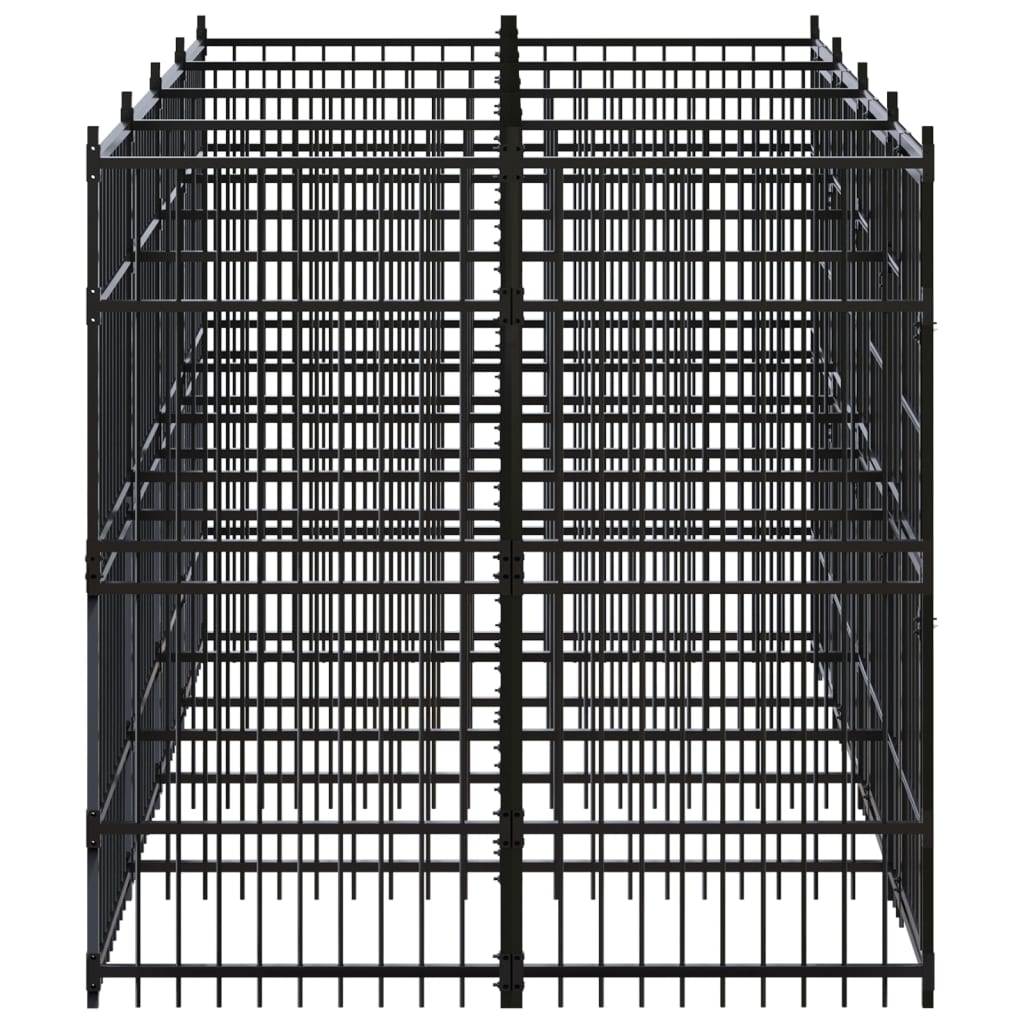 Hundgård för utomhusbruk stål 7,37 m²