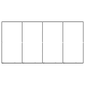 Hundgård för utomhusbruk stål 7,37 m²