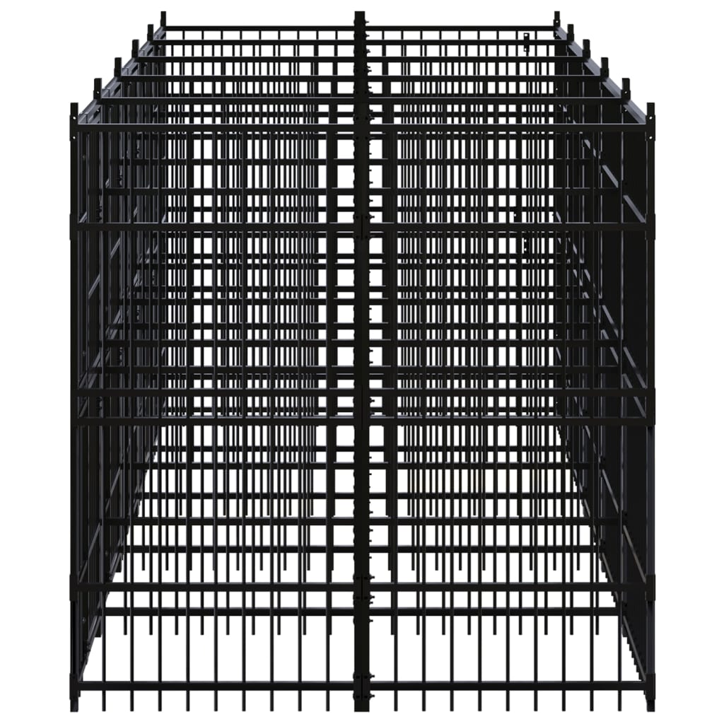 Hundgård för utomhusbruk stål 9,22 m²