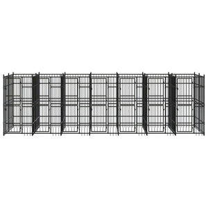 Hundgård för utomhusbruk stål 12,9 m²
