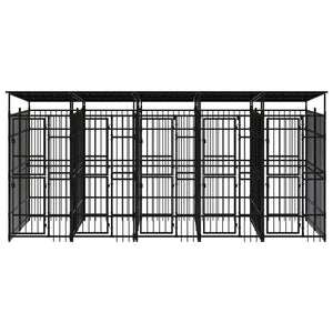 Hundgård för utomhusbruk ståltak 9,22 m²