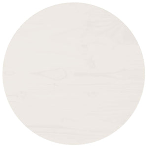 Bordsskiva vit Ø40x2,5 cm massiv furu