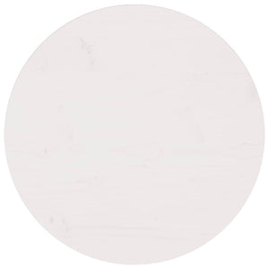 Bordsskiva vit Ø60x2,5 cm massiv furu