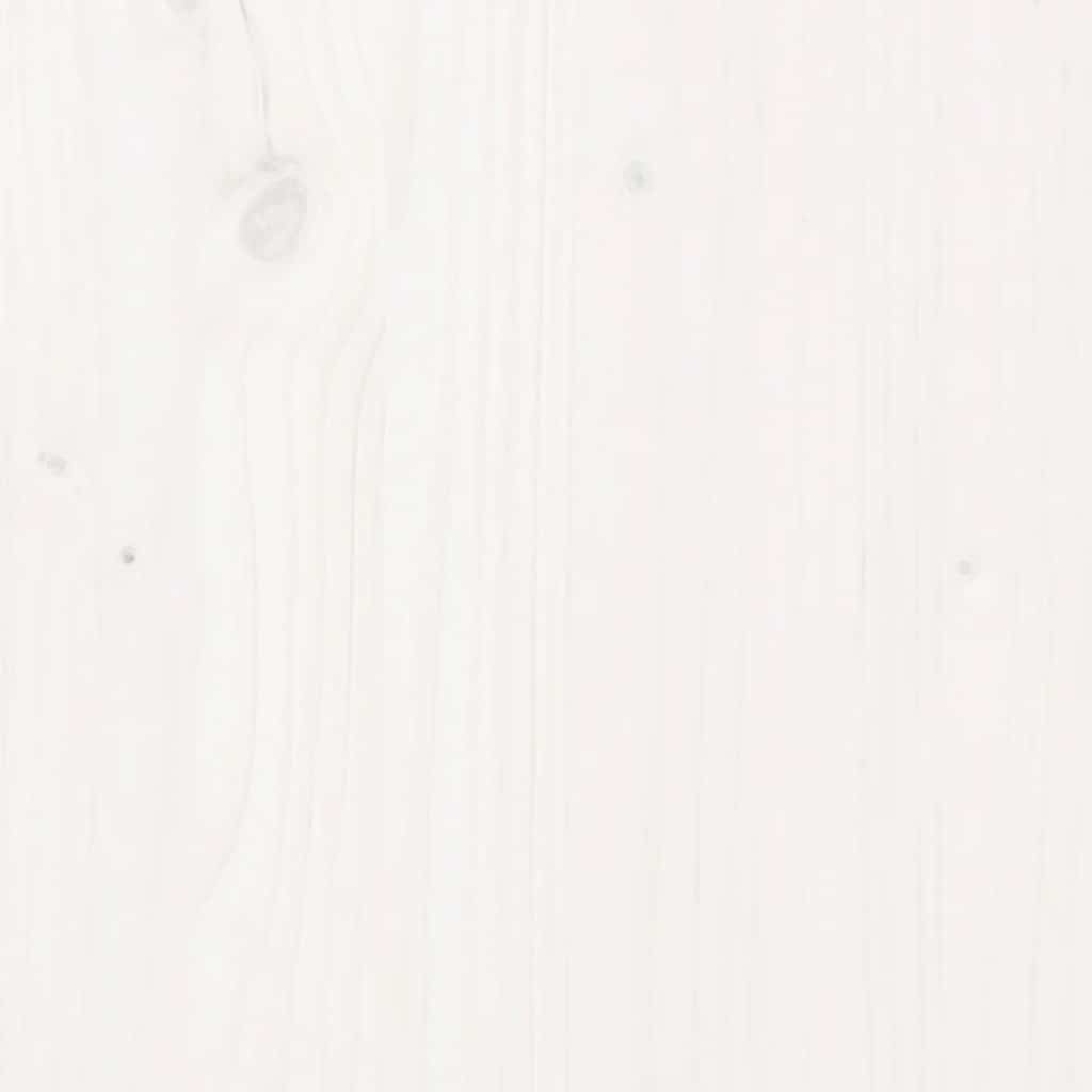 Bordsskiva vit Ø60x2,5 cm massiv furu