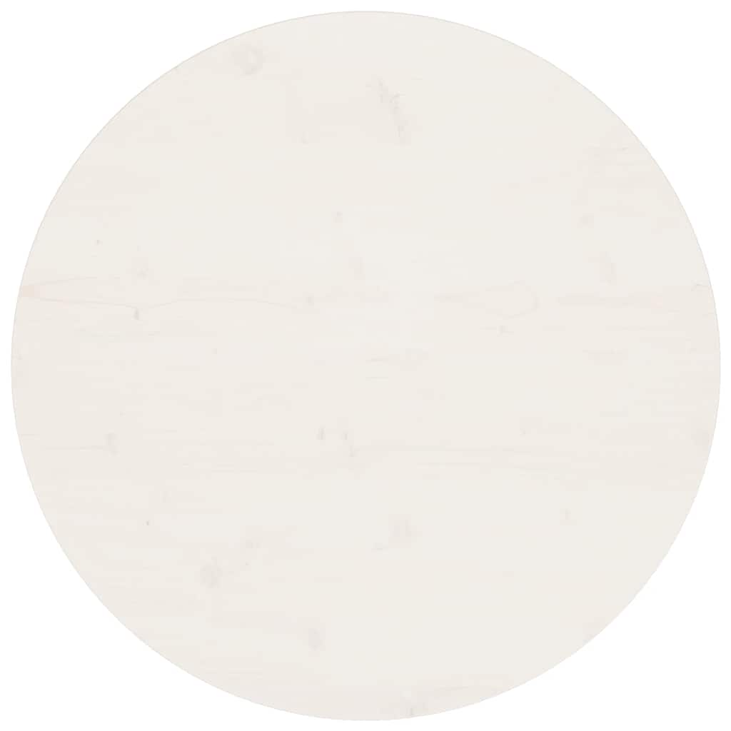 Bordsskiva vit Ø70x2,5 cm massiv furu