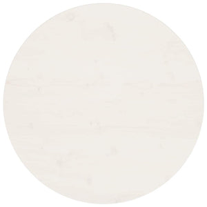 Bordsskiva vit Ø70x2,5 cm massiv furu