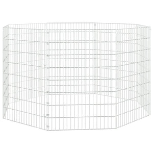 Husdjursbur 8-panel 54x80 cm galvaniserat järn