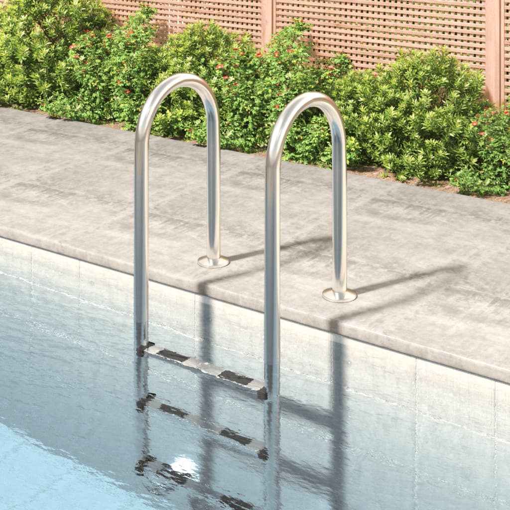 Poolstege 54x38x158 cm 304 rostfritt stål