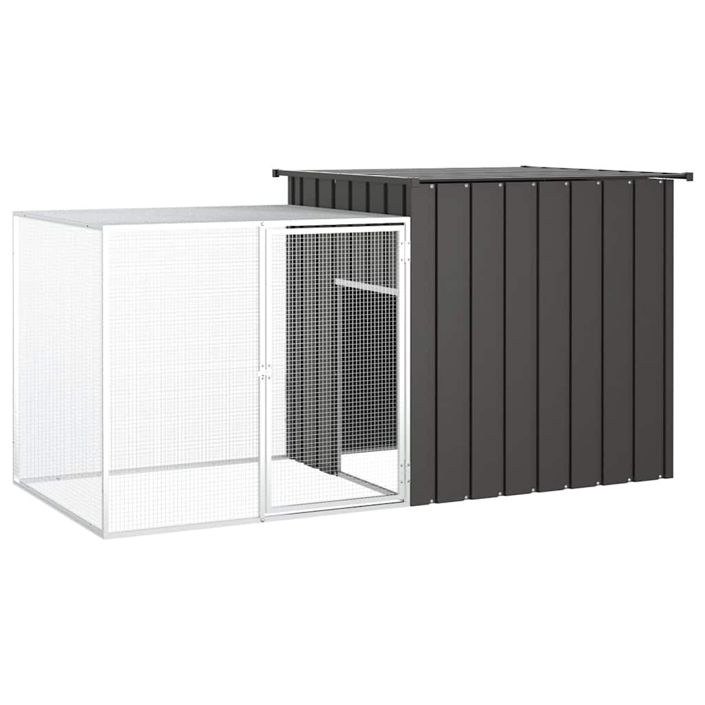 Hönsbur antracit 200x91x100 cm galvaniserat stål