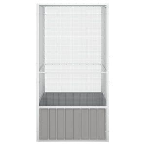 Fågelbur grå 111x107x211,5 cm galvaniserat stål