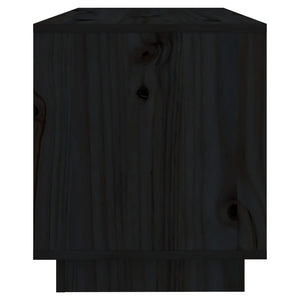 Tv-bänk svart 74x34x40 cm massiv furu