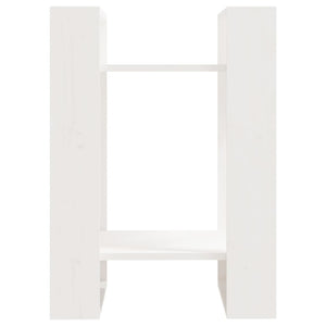 Bokhylla/Rumsavdelare vit 41x35x57 cm massiv furu