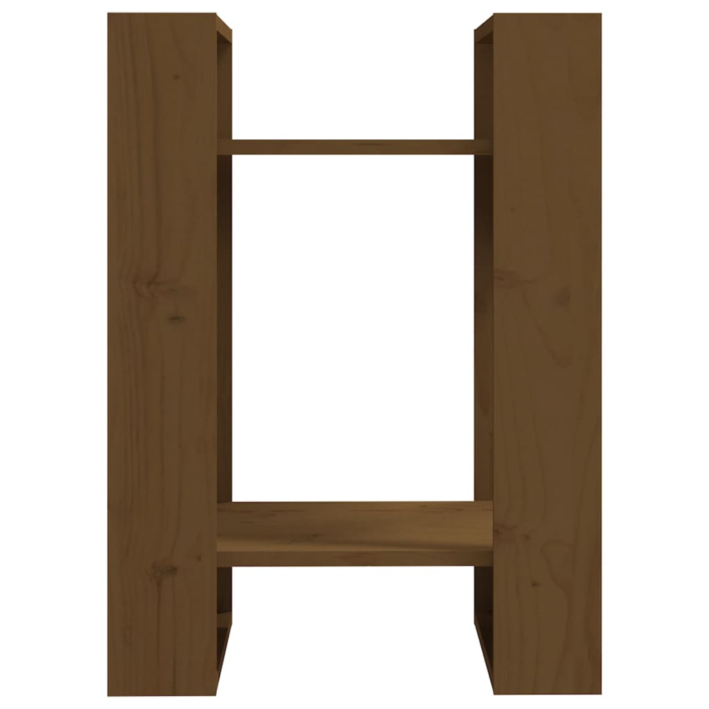 Bokhylla/Rumsavdelare honungsbrun 41x35x57 cm massiv furu