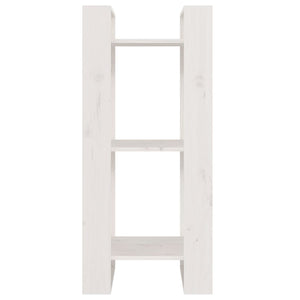Bokhylla/rumsavdelare vit 41x35x91 cm massiv furu