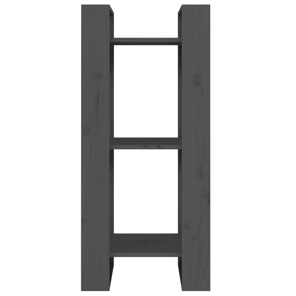 Bokhylla/rumsavdelare grå 41x35x91 cm massiv furu