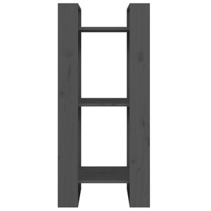 Bokhylla/rumsavdelare grå 41x35x91 cm massiv furu