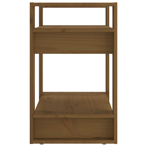 Bokhylla/Rumsavdelare honungsbrun 60x35x57 cm massiv furu