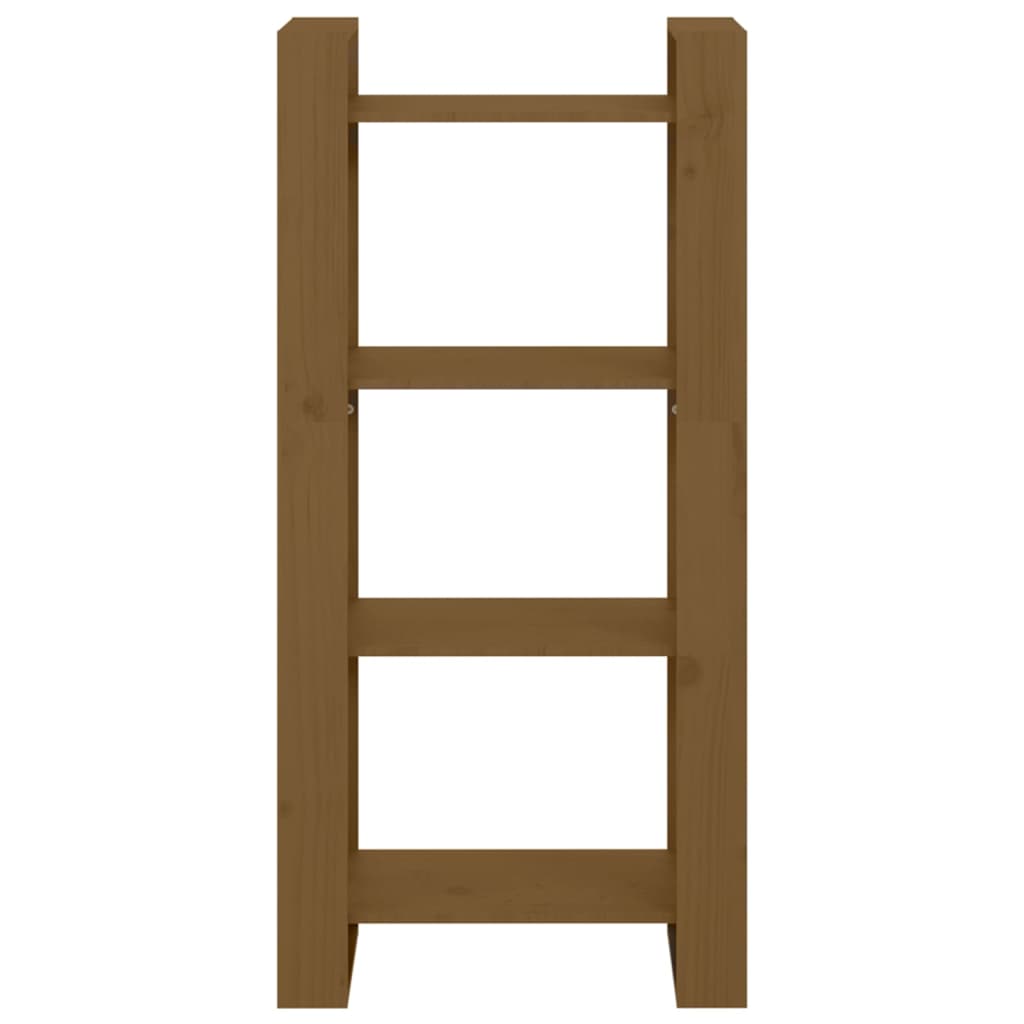 Bokhylla/rumsavdelare honungsbrun 60x35x125 cm massivt trä