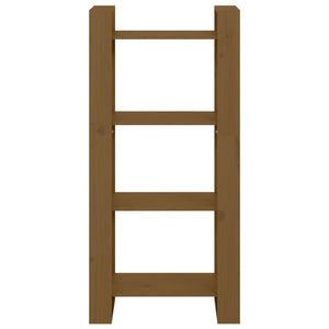Bokhylla/rumsavdelare honungsbrun 60x35x125 cm massivt trä