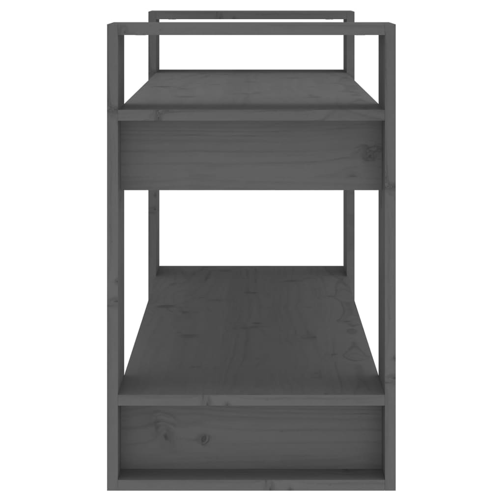 Bokhylla/rumsavdelar grå 80x35x56,5 cm massiv furu