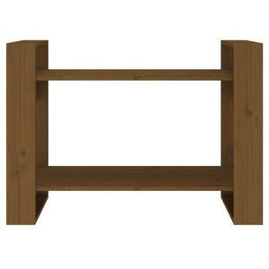 Bokhylla/rumsavdelare honungsbrun 80x35x56,5 cm massivt trä