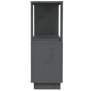 Bokhylla/Rumsavdelare grå 80x25x70 cm massiv furu