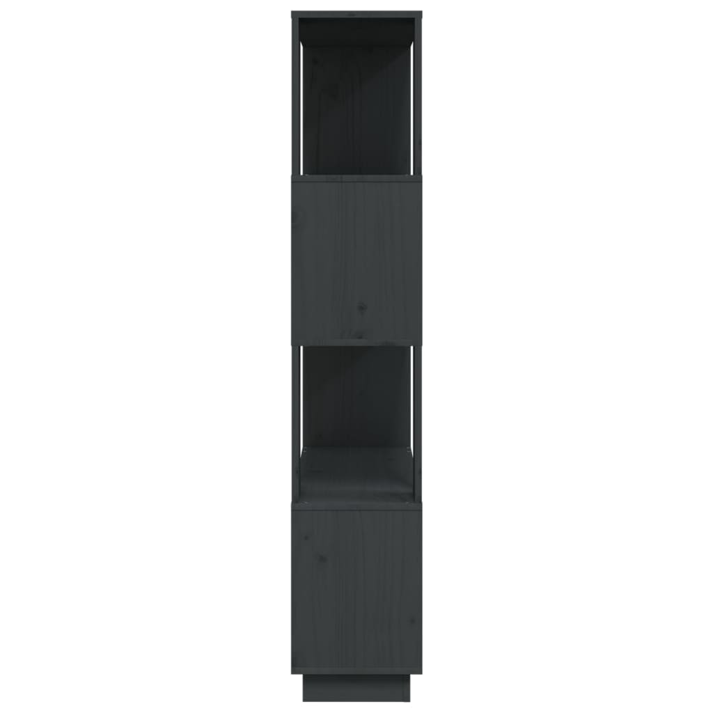 Bokhylla/Rumsavdelare grå 80x25x132 cm massiv furu