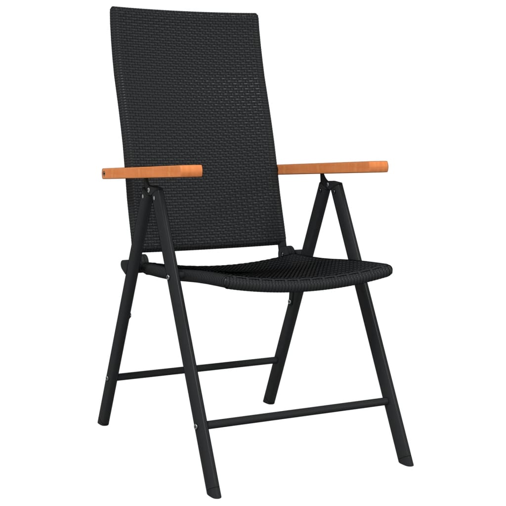 Matgrupp för trädgården 5 delar svart