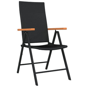 Matgrupp för trädgården 7 delar svart