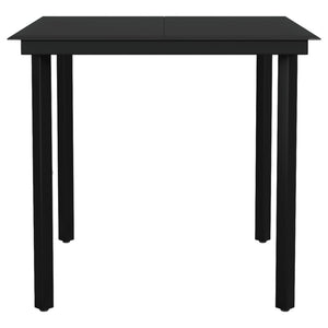 Matgrupp för trädgården 5 delar svart